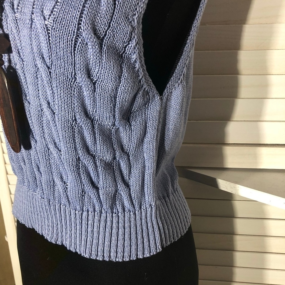 vintage Y2K sweater vest preppy style cable knit academia school girl grunge s - Picture 8 of 8
